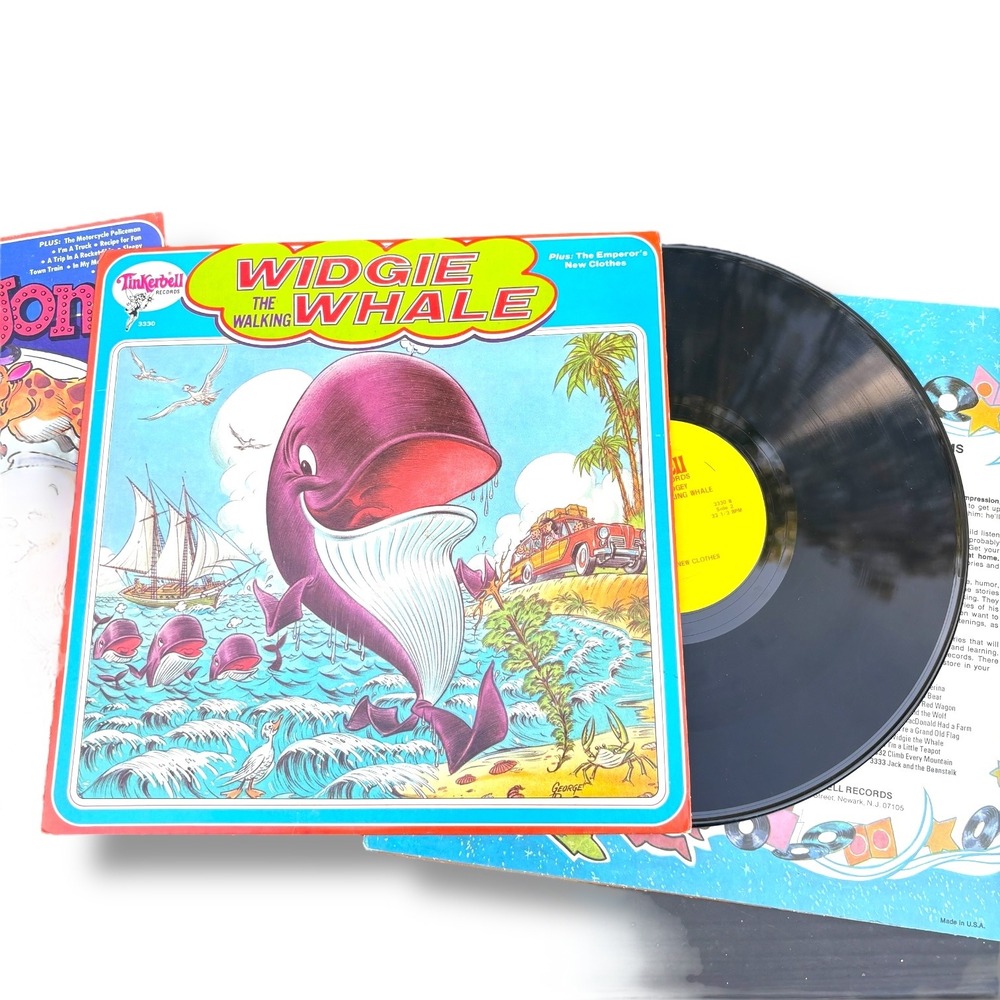 Tinkerbell Records Vintage Childrens‎ Vinyl Records - Widgie, Wagon, Farm